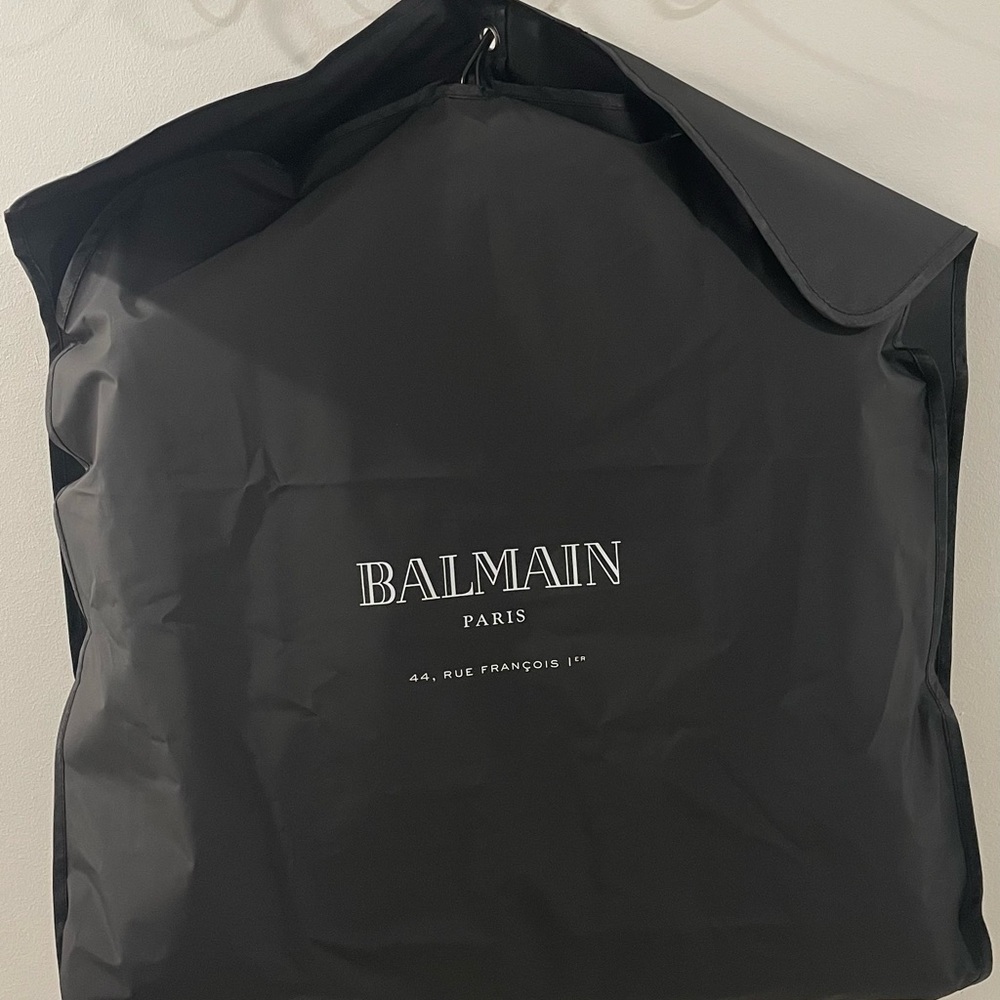 Original Short black and white knit dress with Balmain monogram